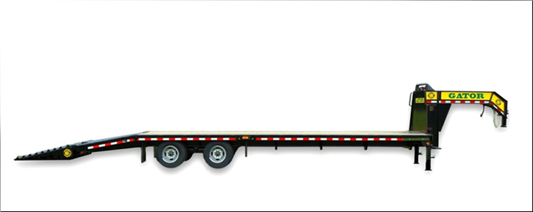 Gooseneck Flat Bed Equipment Trailer | 20 Foot + 5 Foot Flat Bed Gooseneck Equipment Trailer For Sale   Hancock County, Tennessee